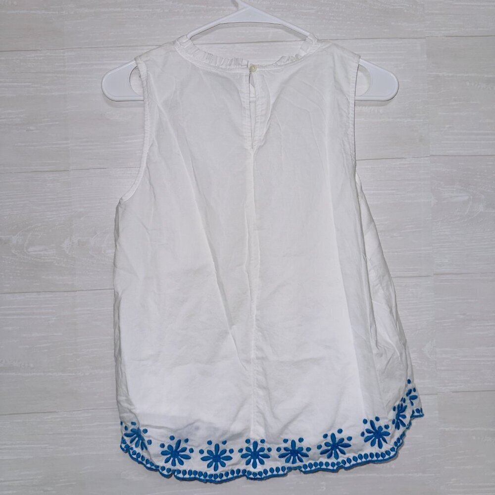 J. Crew Factory Bi353 Cotton high-neck swing top with embroidery size small - Picture 7 of 7